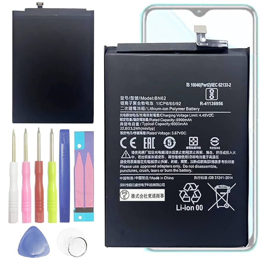 Amazon | Aousavo BN62 互換バッテリー Xiaomi Redmi 9T Note 9
